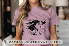 90 Woman Power SVG Design, Feminist SVG for Cutting Machine Product Image 4