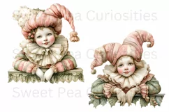 Christmas, Elfs, Ephemera, PNG, watercolor, Clipart Product Image 2