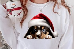 Christmas Peeking Dogs Clipart, Christmas PNG Product Image 3