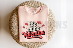 Retro Be Mine Valentine Design With Hearts And Arrows Product Image 2