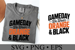 Game Day We Wear Brown &amp; Black Svg | Sport Svg | Shirt Svg Product Image 3