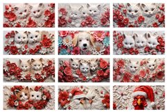 80 3D Christmas Mug Wrap Bundle, Cow PNG, Hole In Wall PNG Product Image 3