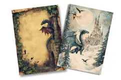 Moonlit Dragon Junk Journal Pages Product Image 2