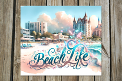 BeachLife | 4 summer Skinny Tumbler Sublimation designs Product Image 2
