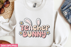 Teacher bunny PNG, Retro Teacher Easter Sub Product Image 2