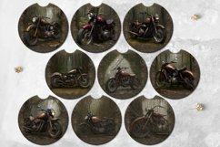 Motorcycle | Bike Sublimation car coaster &amp; key chain bundle Product Image 2