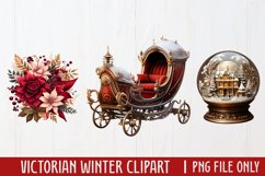 Victorian Winter Clipart Sublimation, Victorian Sublimation Product Image 1