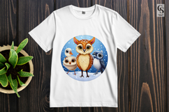 Cute Forest Animal Friends Clipart Sublimation PNG Product Image 2