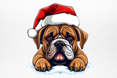 Christmas Peeking Dogs Clipart PNG Product Image 2