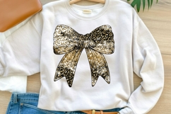 Leopard Glitter Bow Clipart Bundle | 8 Bow PNGs | Sparkle Product Image 2
