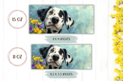 Dalmatian Mug Design, Flowers Mug Wrap, Dalmatian Dog Mug Product Image 2