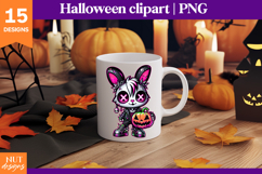 Creepy Cute Halloween clipart, Neon Gothic Halloween Clipart Product Image 2
