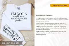 I'm not a night owl SVG - Funny Sleeve T-Shirt Design Product Image 2