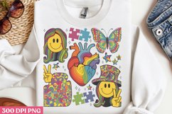 Butterflies and Autism PNG, Autism Sublimation PNG Product Image 1