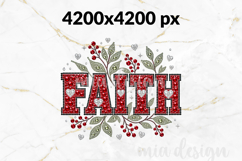 Faith PNG, Red Rhinestone Christian Bling Sublimation Design Product Image 2