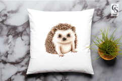 Cute Baby Hedgehog Clipart Sublimation PNG Product Image 2