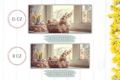 Easter Basket Mug Wrap, Cute Easter Mug Sublimation Product Image 2