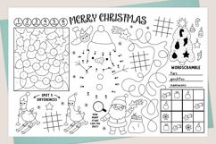 Christmas village coloring activity placemats collection Product Image 2