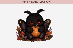 Cute Mothman Clipart Bundle | Spooky Kawaii Mothman Product Image 2
