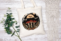 Cartoon Forest Illustration, Cartoon Mushrooms PNG, Moon PNG Product Image 2