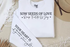 Sow seeds of love reap fields of joy Sleeve SVG PNG Product Image 2