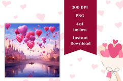 Valentines Square Coasters, Love Square Coaster Sublimation Product Image 2