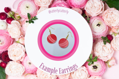 Cricket Ball Earring Laser Cut File- SVG FILE Product Image 2