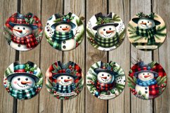 Christmas Snowman | 8 retro Car coaster &amp; key chain designs Product Image 2