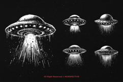 10 Bundle Dark Art UFO Plane Alien Spaceship Area 51 Hand Product Image 3
