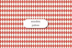 Coral Harlequin Seamless Pattern, Vintage Diamond Geometric Product Image 1