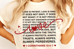 Love is Patient PNG, Valentine Heart PNG, love PNG, Xoxo PNG Product Image 2