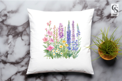 Wildflower Meadow Illustration Clipart Sublimation PNG Product Image 3