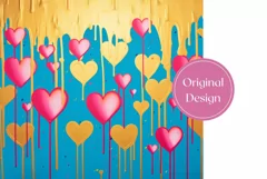 Glitter Love Tumbler Design, Valentine's Day Tumbler PNG Product Image 2
