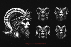 10 Bundle Dark Art God Horn Jesus Demon Goat Devil Messiah Product Image 3