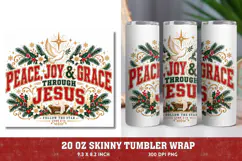 Grace Came Down at Christmas Tumbler Wrap, Christian Nativit Product Image 1