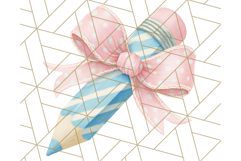Chubby Pencil With Bows PNG Clipart, Cute School Supply Png Product Image 2