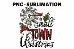 Small Town Christmas | Merry Xmas Png | Sublimation Quote Product Image 2