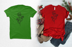 Elegant Triple Rose Outline Embroidery Design Product Image 2