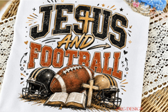Jesus and Football PNG, Christian Football Sublimation,Faith Product Image 2