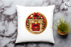 Luxury Fireplace Decor Clipart Sublimation PNG Product Image 2