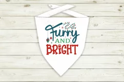 Furry and bright Christmas Dog Bandana SVG Design Product Image 2