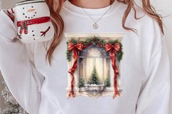 Christmas Window Sublimation Clipart, Christmas Window Product Image 2