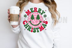 Merry Christmas Smiley Face PNG Design Product Image 2