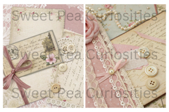 Shabby Chic, Pink, Paper, Floral, Papers, Junk Journal Product Image 2