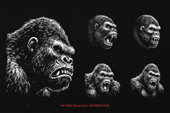 10 Bundle Dark Art Gorilla Kong Animal Beast King Monkey Product Image 3