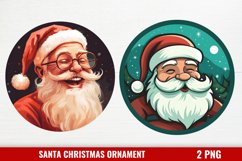 Santa Claus Ornament Clipart, Christmas Santa Ornaments PNG Product Image 1