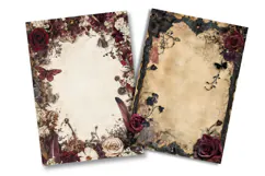 Dark Rose Junk Journal Pages Product Image 2