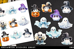 Funny animal stickers bundle, Halloween stickers, Sarcasm Product Image 12