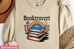 Booktrovert PNG, Book Lover Sublimation PNG Product Image 3