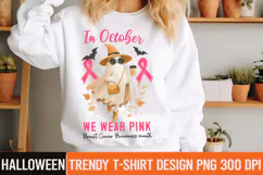 In October we wear Pink Breast Cancer awareness Month PNG Product Image 3